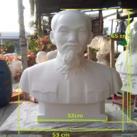 Tượng Bác Hồ Sơn Trắng Cao 65cm