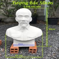 Tượng Bác Hồ Sơn Trắng Cao 50cm